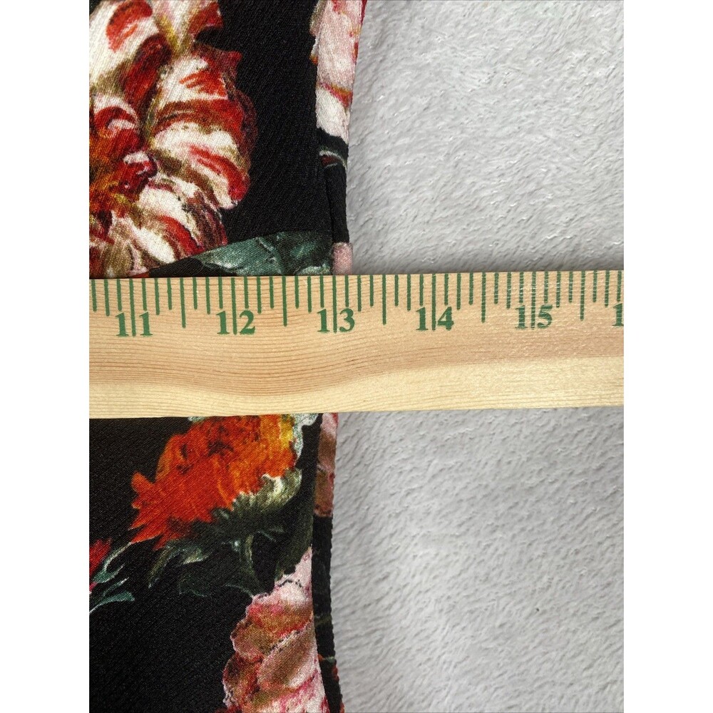 Anthropologie Foxiedox Midi Dress Size XS Autumnal Black Lace Vintage Floral - Picture 5 of 7